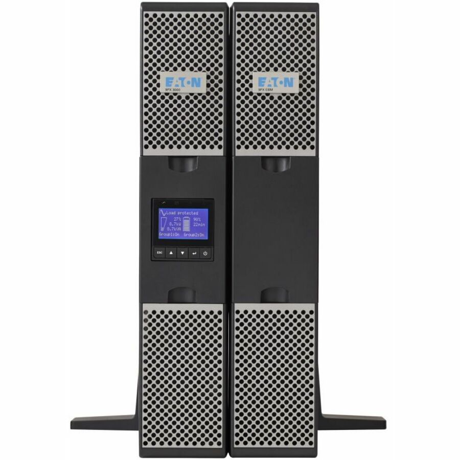 Eaton 9PX UPS, 2U, 2000 VA, 1800 W, 5-20P input, Outputs: (6) 5-20R, (1) L5-20R, 120V, Network card 9PX2000RTN