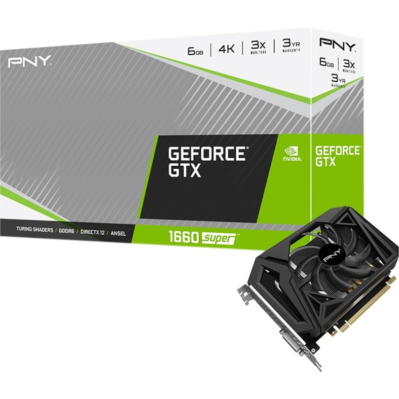 PNY NVIDIA GeForce GTX 1660 SUPER Graphic Card - 6 GB GDDR6 VCG16606SSFPPB