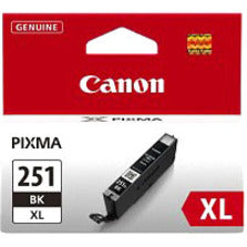 Cartouche d'encre jet d'encre originale haute capacité Canon CLI-251XL - Pack noir 6448B001