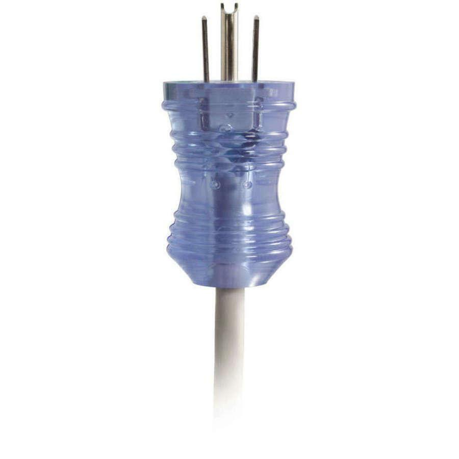 Cordon d'alimentation C2G 12 pieds 16 AWG de qualité hospitalière (NEMA 5-15P vers IEC320C13R) - Gris avec connecteurs transparents 48050