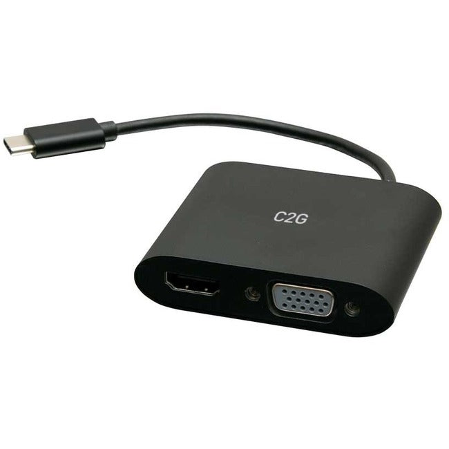 Adaptateur double moniteur C2G USB C vers HDMI et VGA - 4K 30 Hz - Noir C2G29830