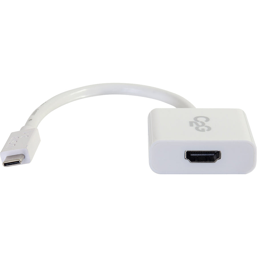 C2G USB 3.1 USB C to HDMI Audio/Video Adapter 4K 30Hz - White TAA 29475