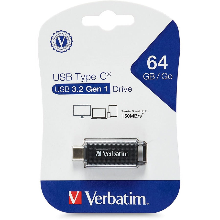 Clé USB Type-C USB 3.2 Gen 1 Verbatim 64 Go 70904