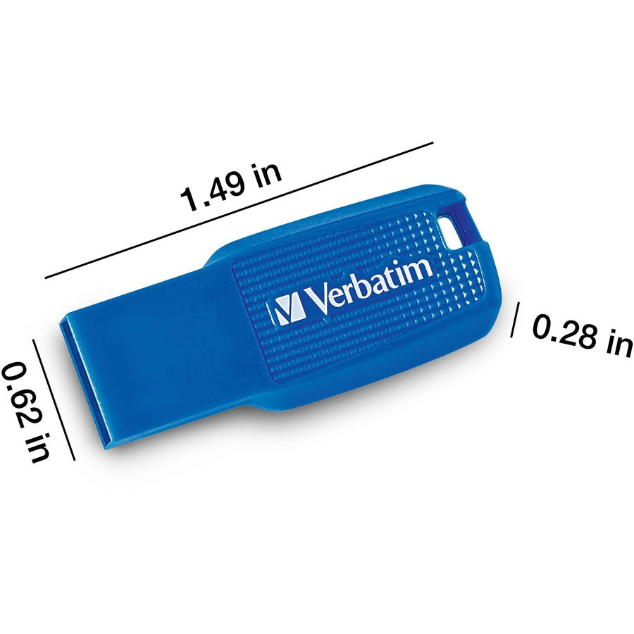 Verbatim 64GB Ergo USB 3.0 Flash Drive - Blue 70879