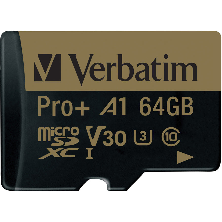 Verbatim PRO Plus 64 Go microSDXC classe 10/UHS-I (U3) - 1 paquet 70002