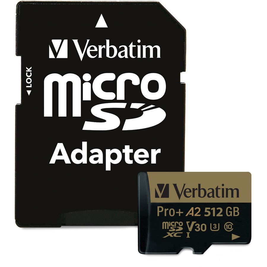 Verbatim Pro+ 512 Go classe 10/UHS-I (U3) microSDXC - 1 paquet 70393