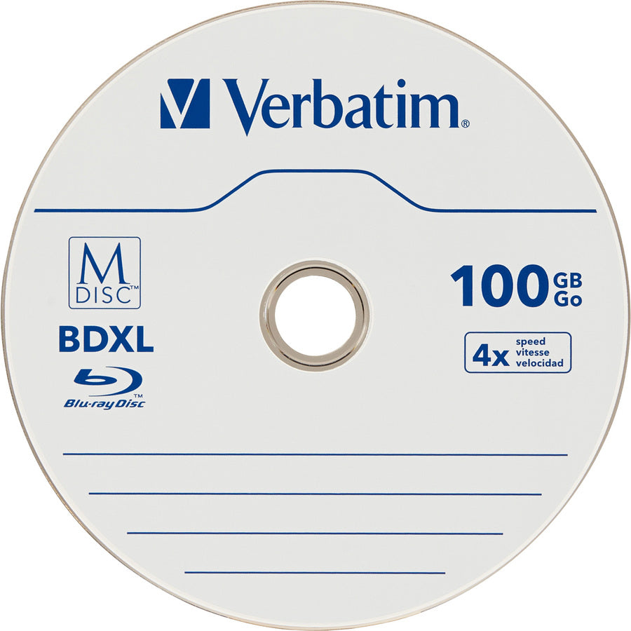 Verbatim Blu-ray Recordable Media - BDXL - 6x - 100 GB - 25 Pack Spindle 98914