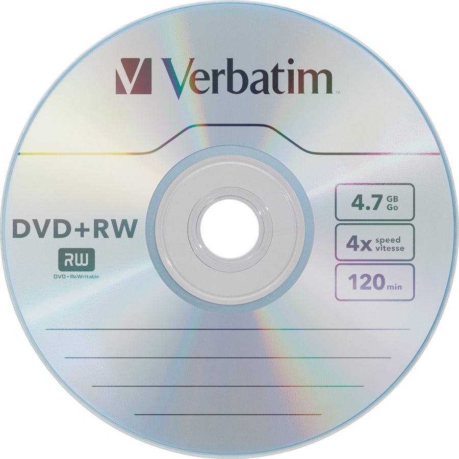 Support DVD réinscriptible Verbatim DataLifePlus 94839 - DVD+RW - 4x - 4,70 Go - Paquet de 10 étuis minces 94839