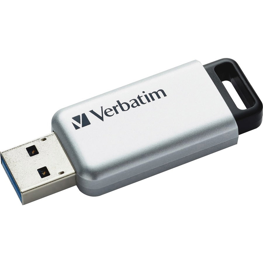 Clé USB 3.0 Store'n' Go Secure Pro Verbatim 64 Go avec cryptage matériel AES 256 - Argent 98666
