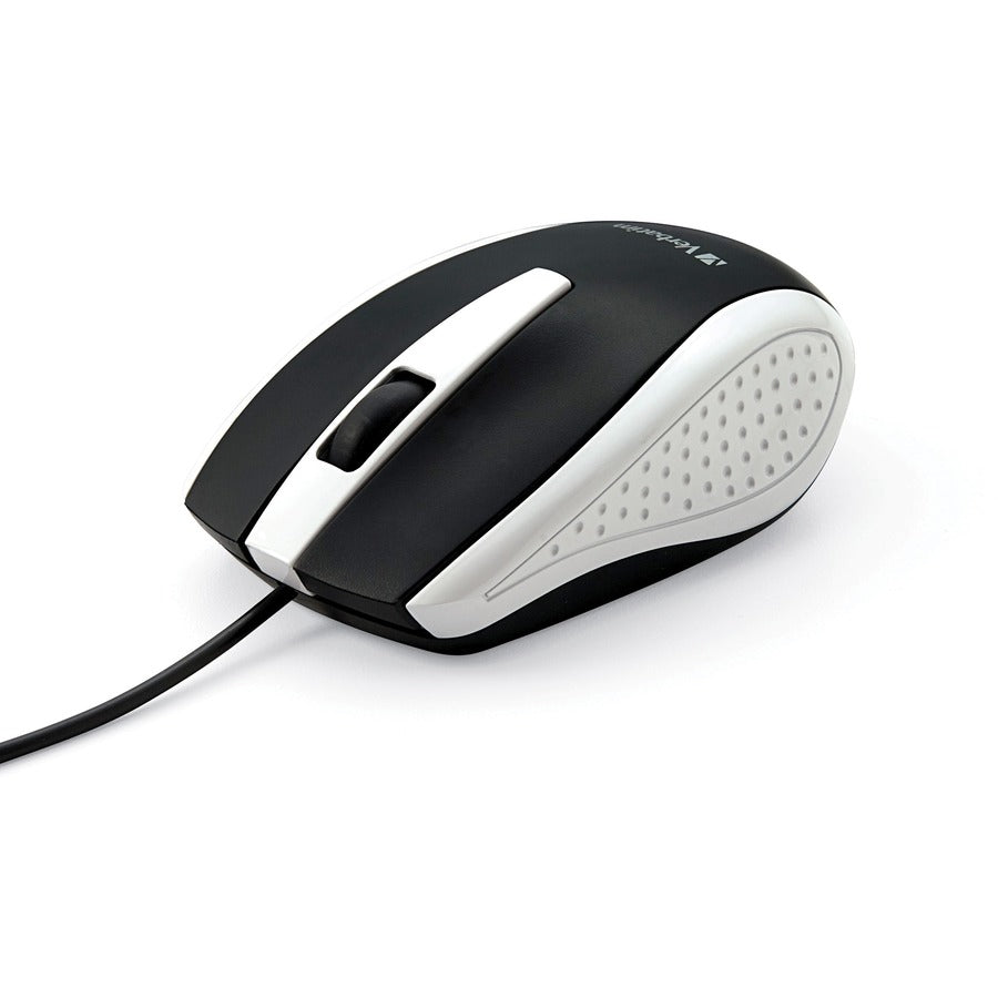 Souris optique pour ordinateur portable filaire Verbatim - Blanche 99740