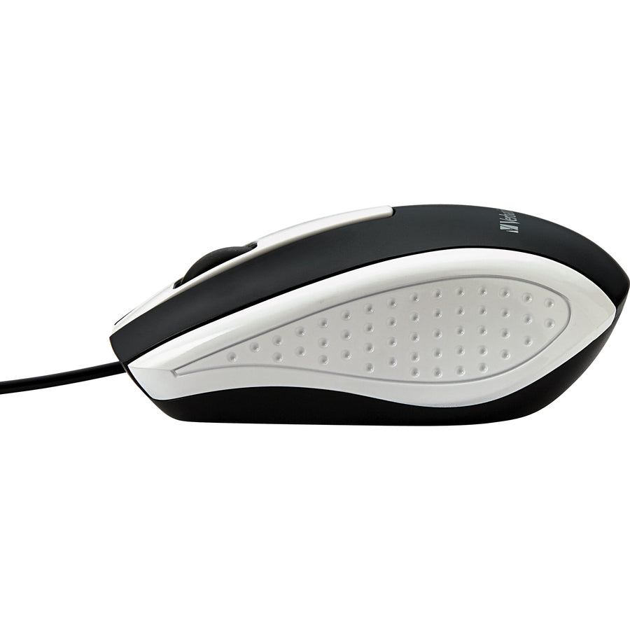 Souris optique pour ordinateur portable filaire Verbatim - Blanche 99740