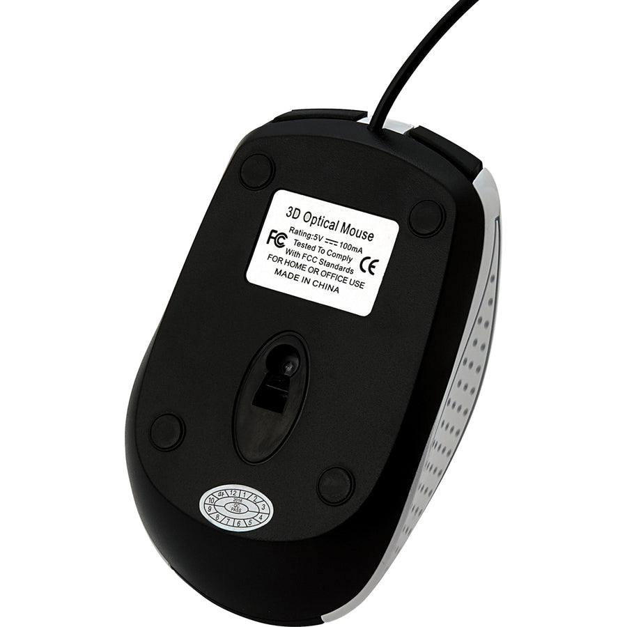 Verbatim Corded Notebook Optical Mouse - White 99740