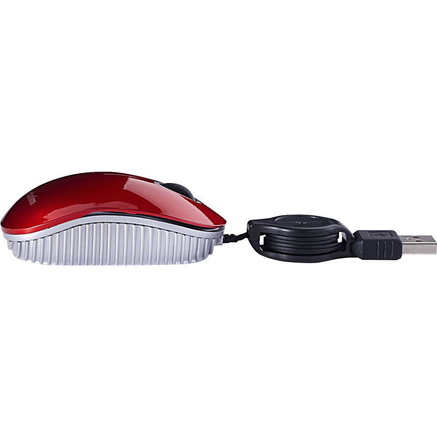 Mini souris optique de voyage Verbatim, série Commuter - Rouge 98619