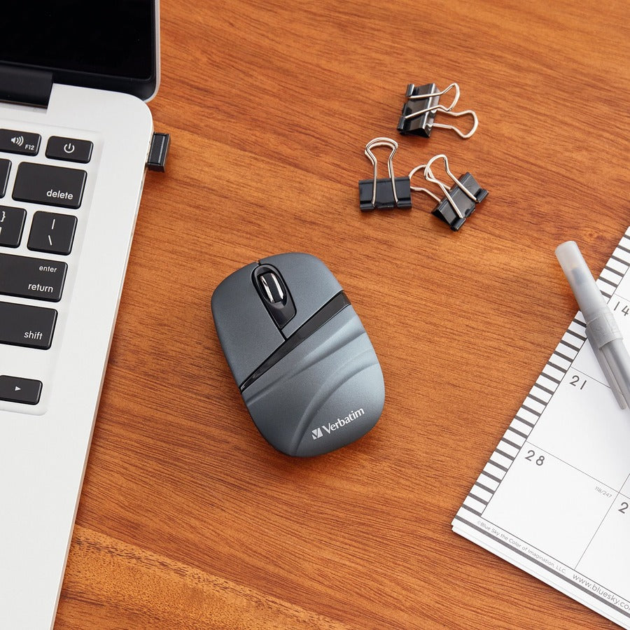 Verbatim Wireless Mini Travel Mouse, Commuter Series - Graphite 70704