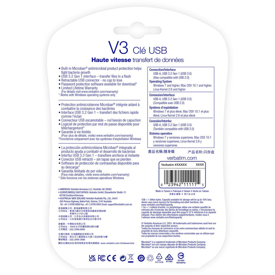 Verbatim Store 'n' Go V3 USB Drive 70898