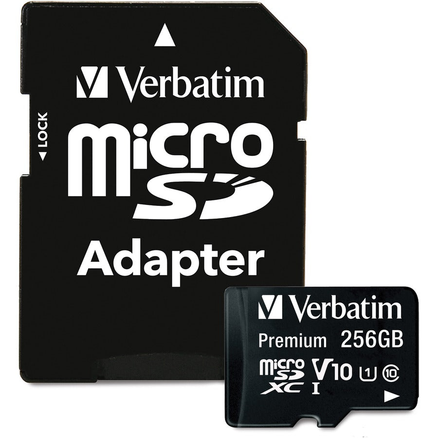 Verbatim Premium 256 Go microSDXC classe 10/UHS-I (U1) - 1 paquet 70364