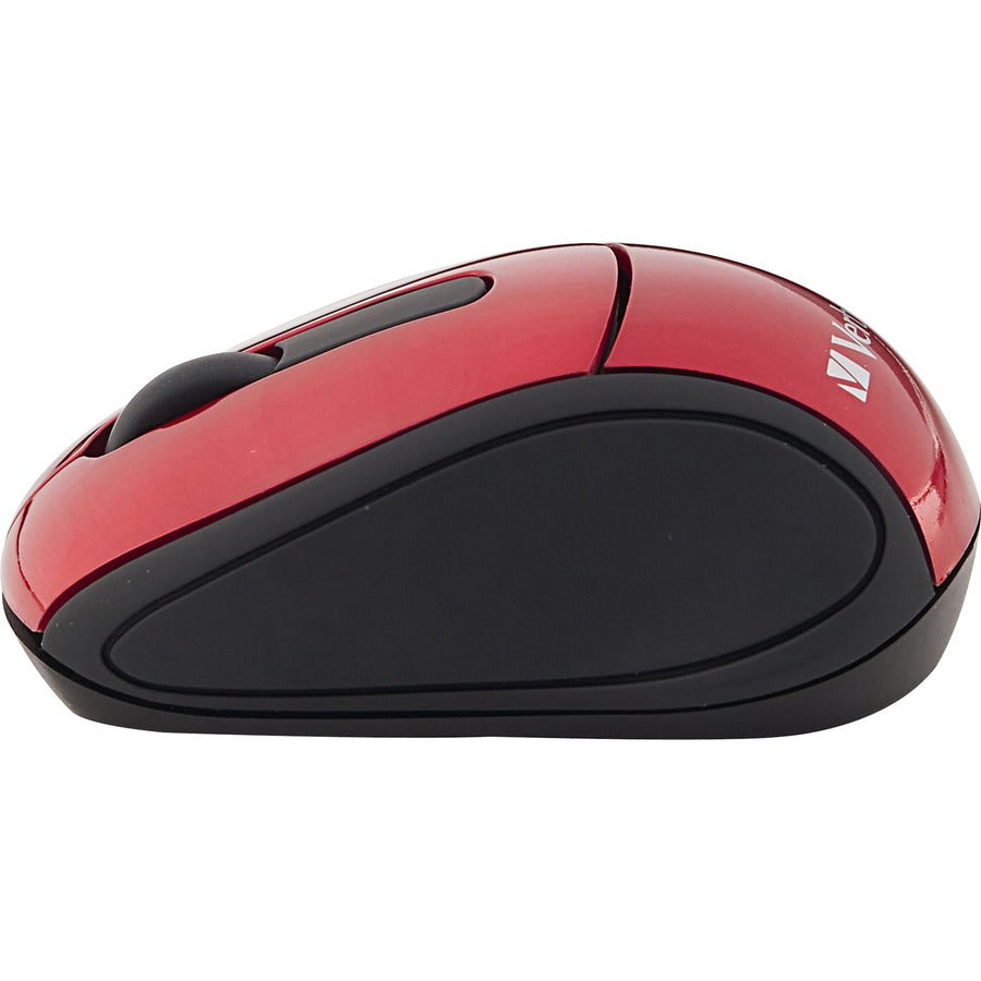 Verbatim Wireless Mini Travel Optical Mouse - Red 97540