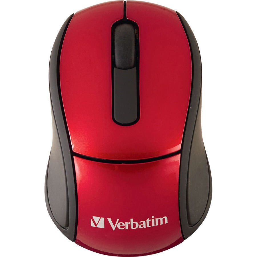 Verbatim Wireless Mini Travel Optical Mouse - Red 97540