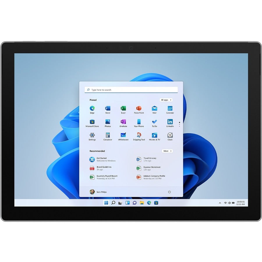Tablette Microsoft Surface Go 3 - 10,5" - Core i3 10e génération i3-10100Y Dual-core (2 Core) 1,30 GHz - 8 Go RAM - 128 Go SSD - Windows 10 Pro - Platinum 8VD-00031