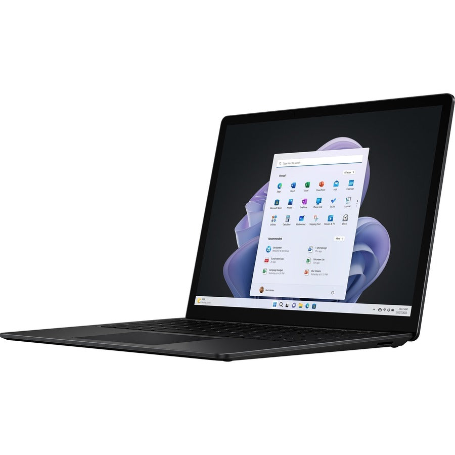 Microsoft Surface Laptop 5 13.5" Touchscreen Notebook - 2256 x 1504 - Intel Core i7 12th Gen i7-1265U - Intel Evo Platform - 16 GB Total RAM - 256 GB SSD - Matte Black RB1-00001