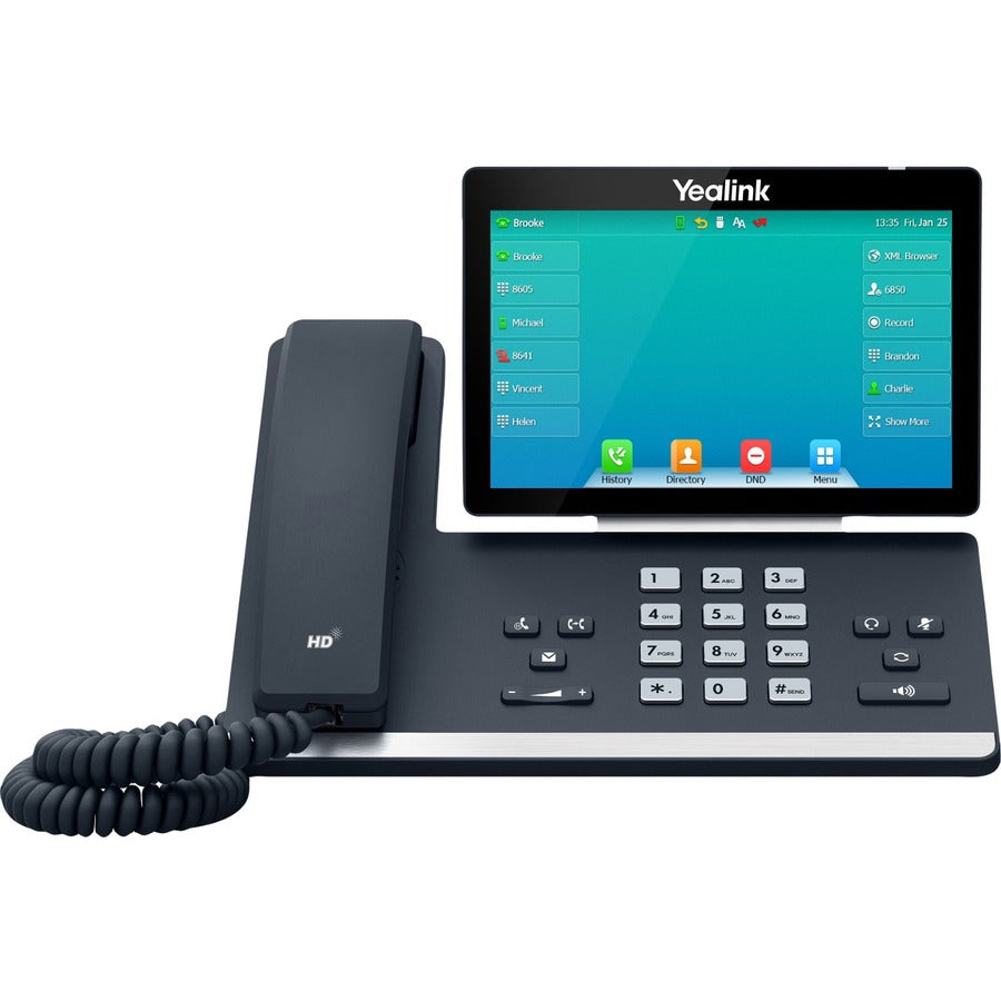 Yealink SIP-T57W IP Phone - Corded/Cordless - Corded/Cordless - Wi-Fi, Bluetooth - Wall Mountable, Desktop - Classic Gray SIP-T57W