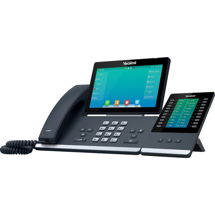 Yealink SIP-T57W IP Phone - Corded/Cordless - Corded/Cordless - Wi-Fi, Bluetooth - Wall Mountable, Desktop - Classic Gray SIP-T57W