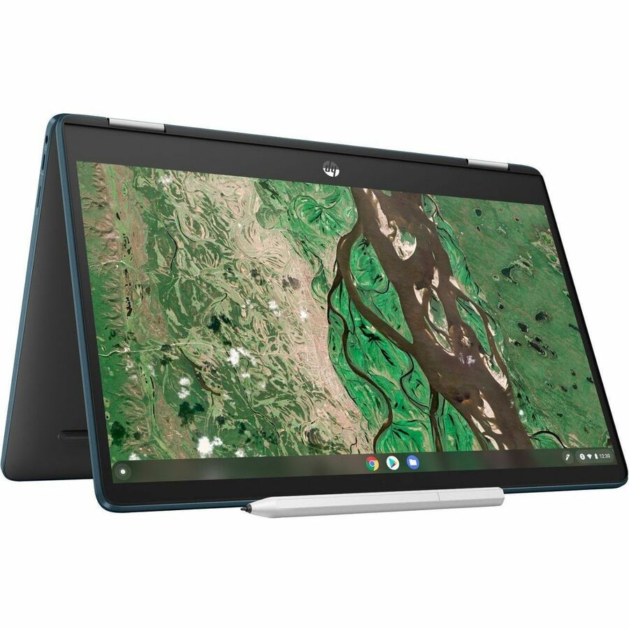 HP Chromebook x360 14b-cb0000 14b-Cb0010ca 14" Touchscreen Convertible Chromebook - Full HD - 1920 x 1080 - Intel Celeron N4500 Dual-core (2 Core) - 4 GB Total RAM - 4 GB On-board Memory - 64 GB Flash Memory - Spruce Blue, Ash Gray 370W2UA#ABL