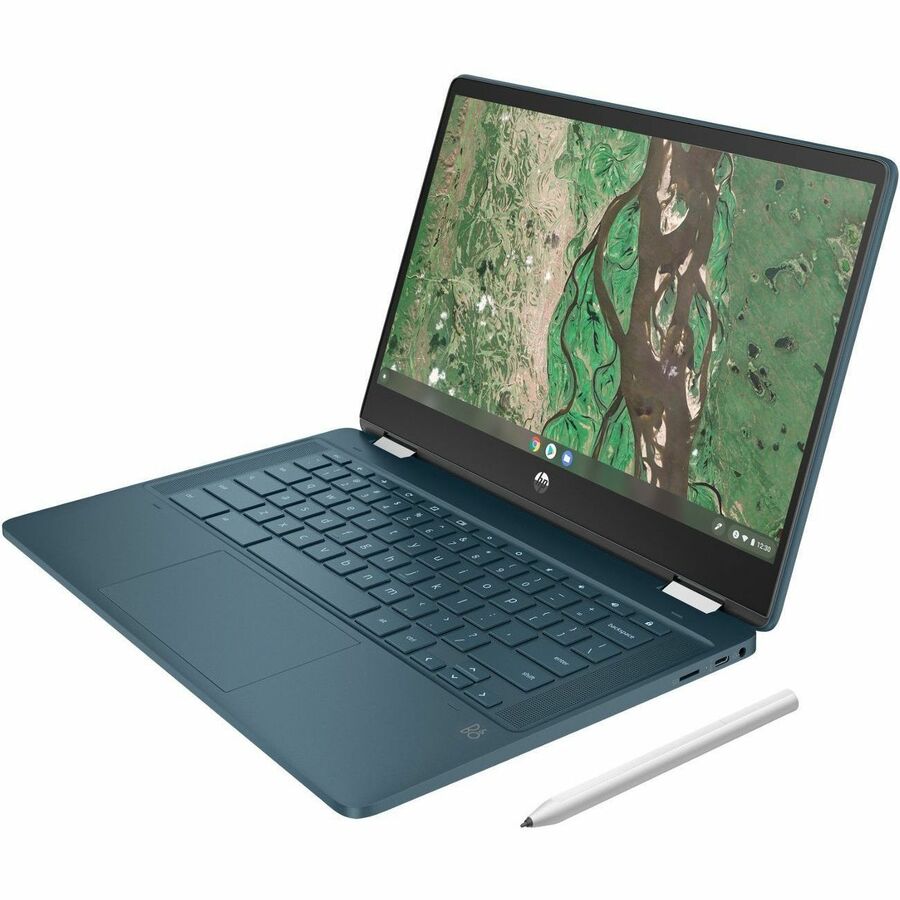 HP Chromebook x360 14b-cb0000 14b-Cb0010ca 14" Touchscreen Convertible Chromebook - Full HD - 1920 x 1080 - Intel Celeron N4500 Dual-core (2 Core) - 4 GB Total RAM - 4 GB On-board Memory - 64 GB Flash Memory - Spruce Blue, Ash Gray 370W2UA#ABL