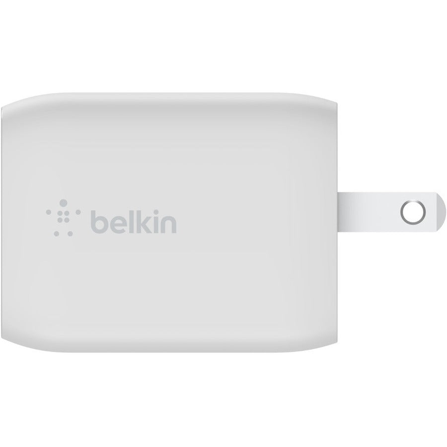 Belkin BoostCharge Pro Dual USB-C GaN Wall Charger with PPS 65W Laptop Chromebook Charging - Power Adapter WCH013DQWH