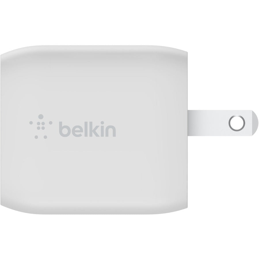 Belkin BoostCharge Pro Dual USB-C GaN Wall Charger with PPS 45W Laptop Chromebook Charging - Power Adapter WCH011DQWH