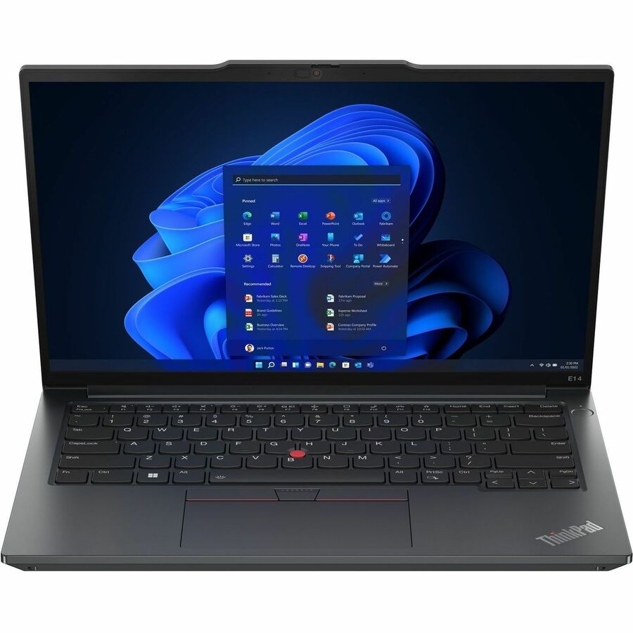 Lenovo ThinkPad E14 Gen 5 21JR001RUS 14" Notebook - WUXGA - 1920 x 1200 - AMD Ryzen 5 7530U Hexa-core (6 Core) 2 GHz - 16 GB Total RAM - 8 GB On-board Memory - 256 GB SSD - Graphite Black 21JR001RUS