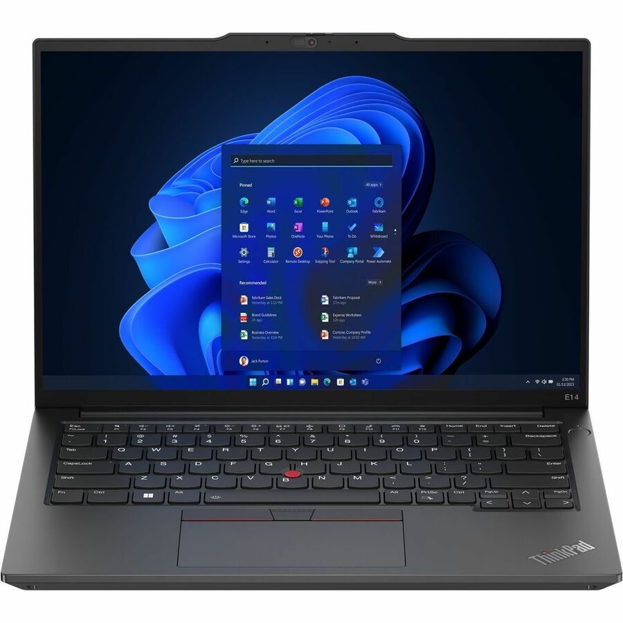 Lenovo ThinkPad E14 Gen 5 21JR001RUS 14" Notebook - WUXGA - 1920 x 1200 - AMD Ryzen 5 7530U Hexa-core (6 Core) 2 GHz - 16 GB Total RAM - 8 GB On-board Memory - 256 GB SSD - Graphite Black 21JR001RUS