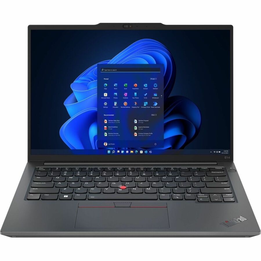 Lenovo ThinkPad E14 Gen 5 21JR001RUS 14" Notebook - WUXGA - 1920 x 1200 - AMD Ryzen 5 7530U Hexa-core (6 Core) 2 GHz - 16 GB Total RAM - 8 GB On-board Memory - 256 GB SSD - Graphite Black 21JR001RUS