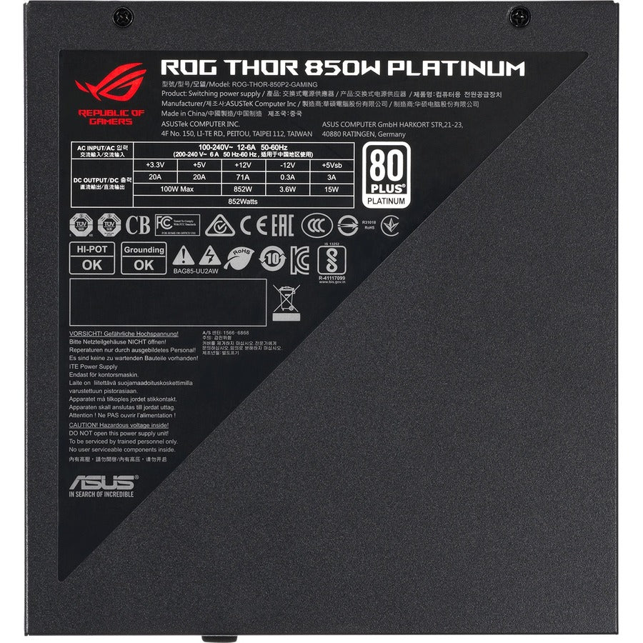 Asus ROG Thor Platinum 850W Power Supply ROG-THOR-850P2-GAMING