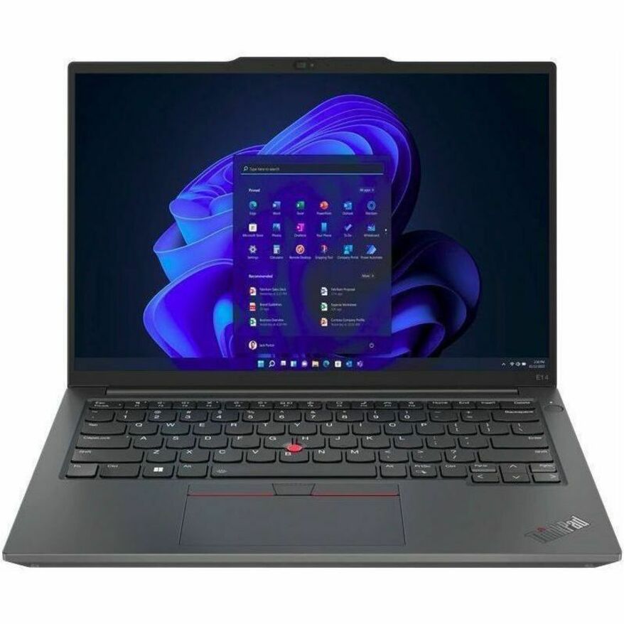 Ordinateur portable Lenovo ThinkPad E14 Gen 5 21JR001QUS 14" - WUXGA - 1920 x 1200 - AMD Ryzen 5 7530U Hexa-core (6 cœurs) 2 GHz - 8 Go de RAM totale - 8 Go de mémoire intégrée - 256 Go SSD - Noir graphite 21JR001QUS