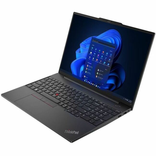 Lenovo ThinkPad E16 Gen 1 21JN0073US 16" Notebook - WUXGA - 1920 x 1200 - Intel Core i7 13th Gen i7-1355U Deca-core (10 Core) 1.70 GHz - 16 GB Total RAM - 8 GB On-board Memory - 512 GB SSD - Graphite Black 21JN0073US