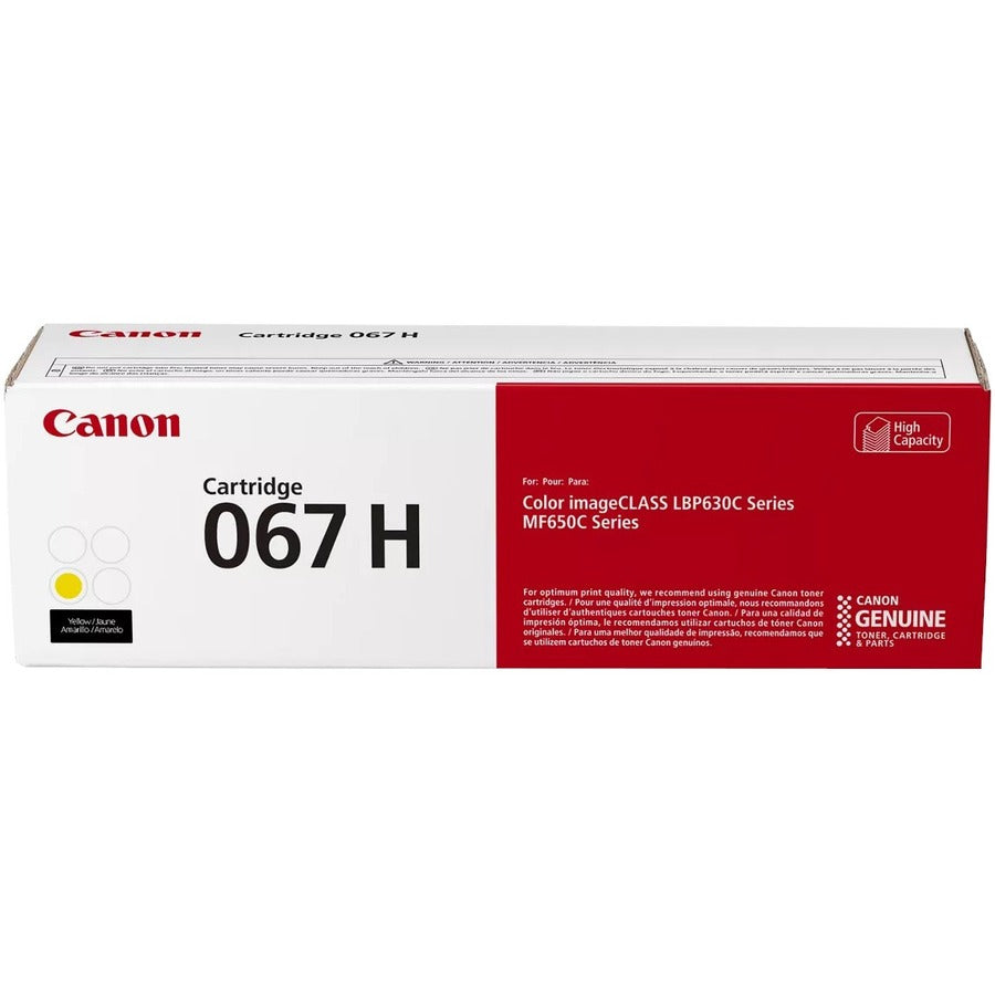 Canon 067 Original High Yield Laser Toner Cartridge - Yellow - 1 Pack 5103C001