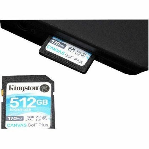 Kingston Canvas Go! Plus 512 GB Class 10/UHS-I (U3) V30 SDXC SDG3/512GBCR