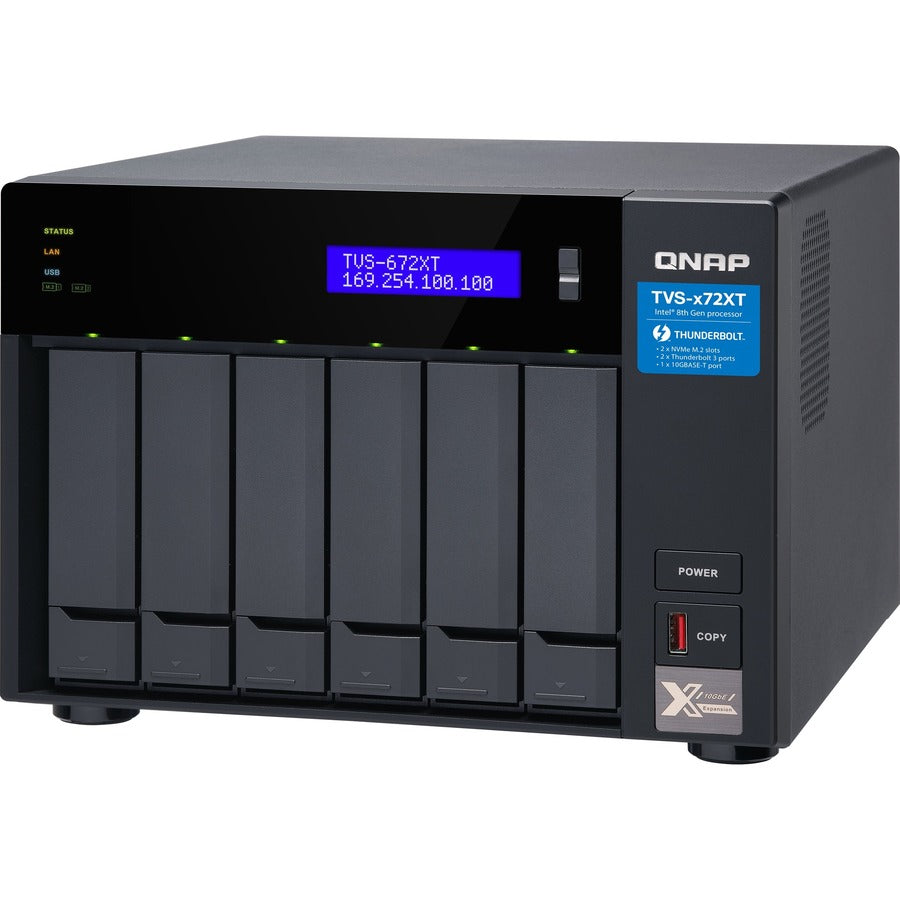 QNAP TVS-672XT-I3-8G Système de stockage SAN/NAS/DAS TVS-672XT-I3-8G-US