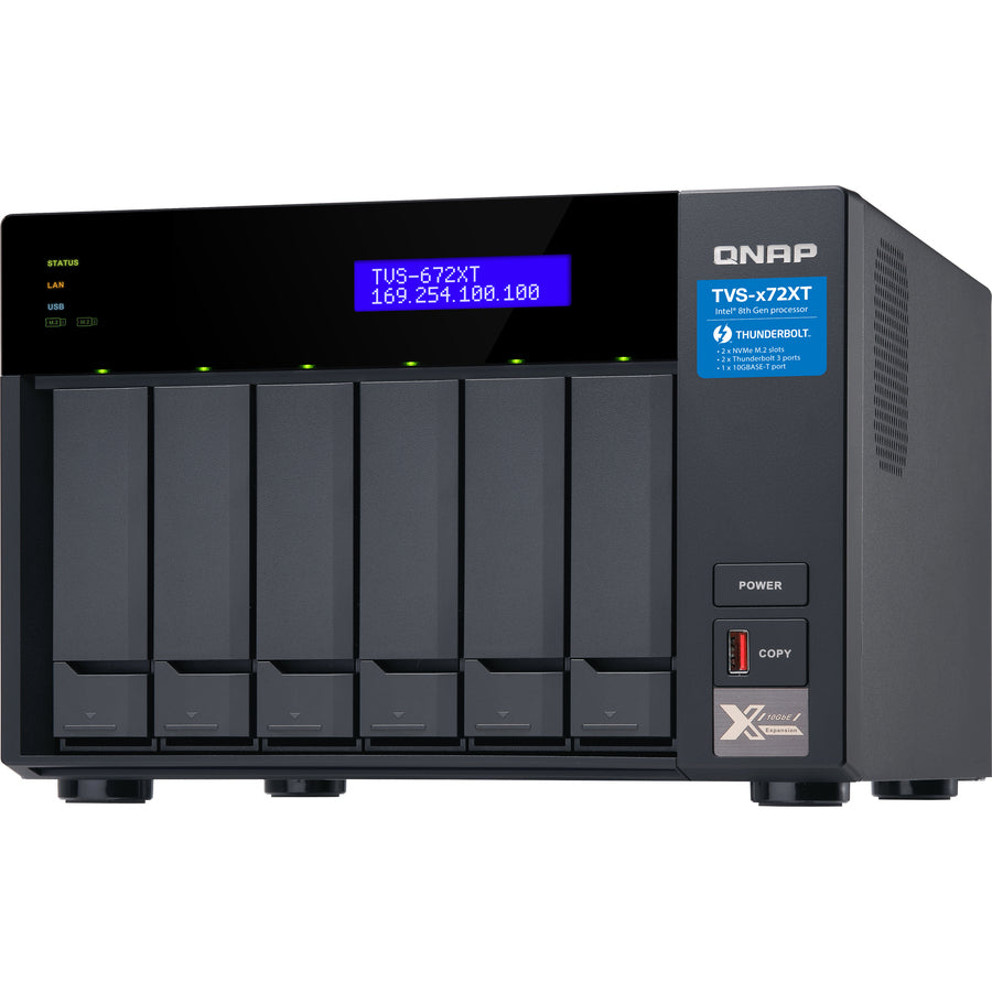 QNAP TVS-672XT-I3-8G SAN/NAS/DAS Storage System TVS-672XT-I3-8G-US