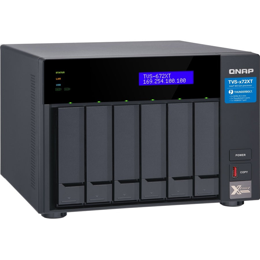 QNAP TVS-672XT-I3-8G Système de stockage SAN/NAS/DAS TVS-672XT-I3-8G-US