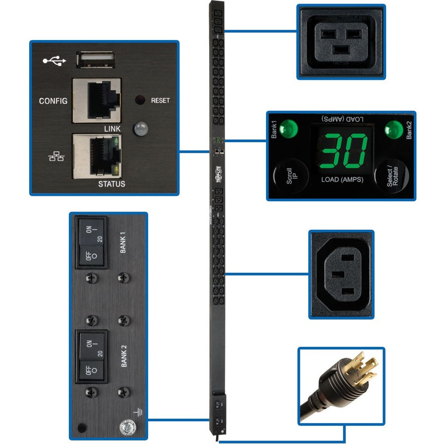 Tripp Lite PDUMNV30HV2LX 42-Outlet PDU PDUMNV30HV2LX