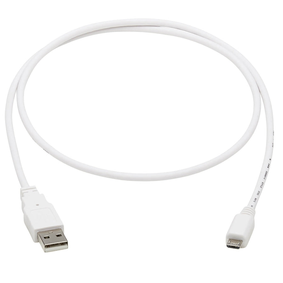 Tripp Lite Safe-IT USB-A to USB Micro-B Antibacterial Cable (M/M), USB 2.0, White, 3 ft. U050AB-003-WH