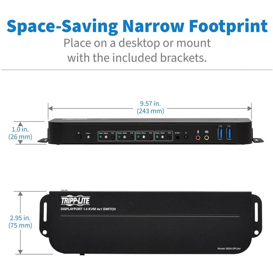 Tripp Lite B005-DPUA4 Commutateur KVM DisplayPort/USB 4 ports B005-DPUA4