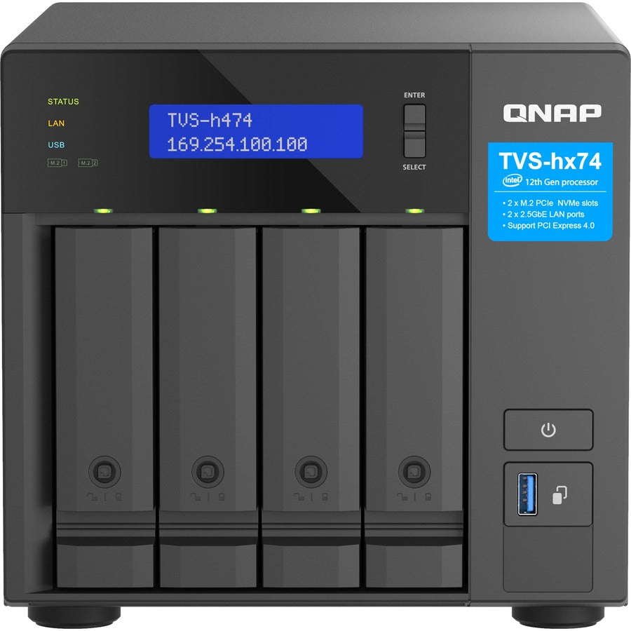 QNAP TVS-h474-PT-8G SAN/NAS Storage System TVS-H474-PT-8G-US