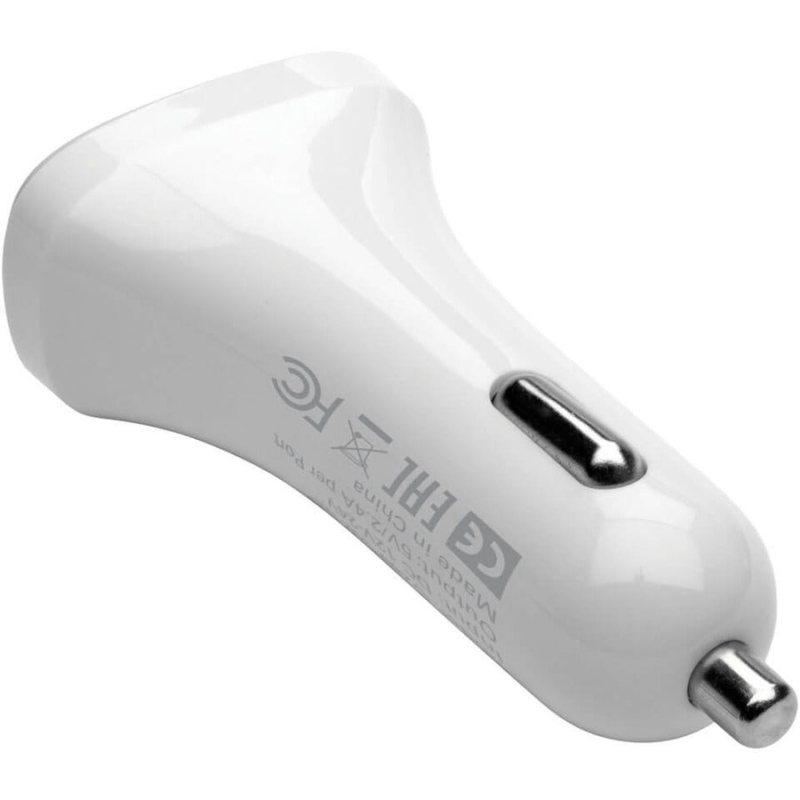 Tripp Lite Dual-Port USB Car Charger for Tablets and Cell Phones, 5V 4.8A (24W) U280-C02-S2