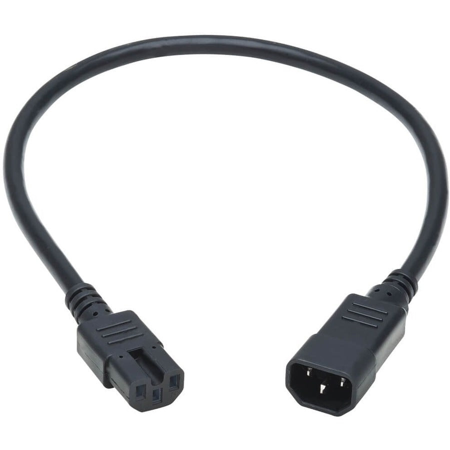 Tripp Lite 2ft Computer Power Cord Cable C14 to C15 Heavy Duty 16A 14AWG 2' P018-002