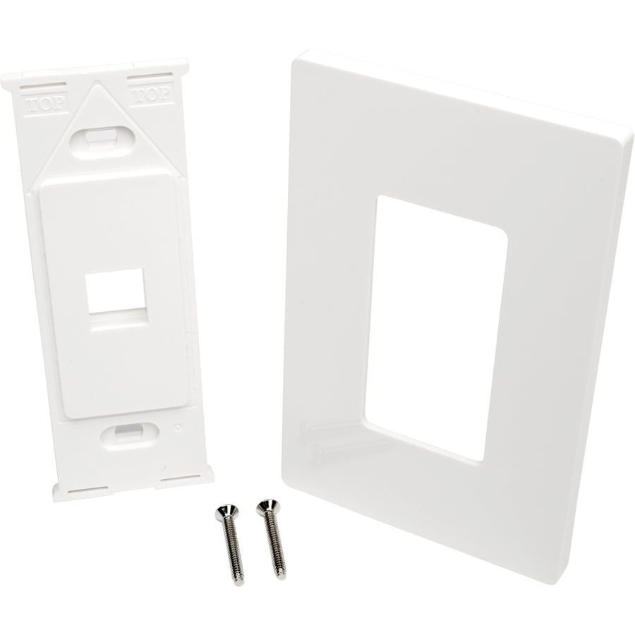 Tripp Lite N080-101 Plaque murale universelle Keystone à 1 port simple Blanc