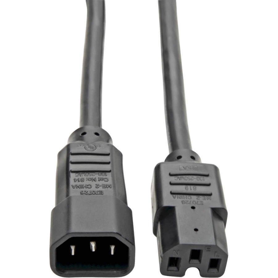 Tripp Lite 3ft Computer Power Cord Cable C14 to C15 Heavy Duty 16A 14AWG 3' P018-003