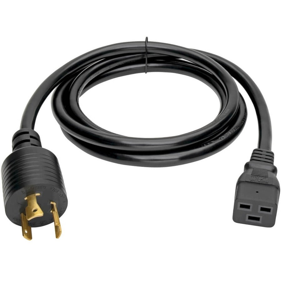 Tripp Lite 10ft Power Cord Extension Cable L6-20P to C19 for PDU/UPS Heavy Duty 20A 12AWG 10' P040-010